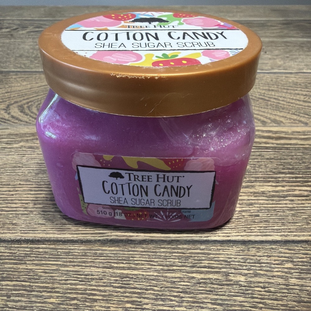 Tree Hut Cotton Candy Shea Sugar Exfoliating & Hydrating Body Scrub, 18 ounce.